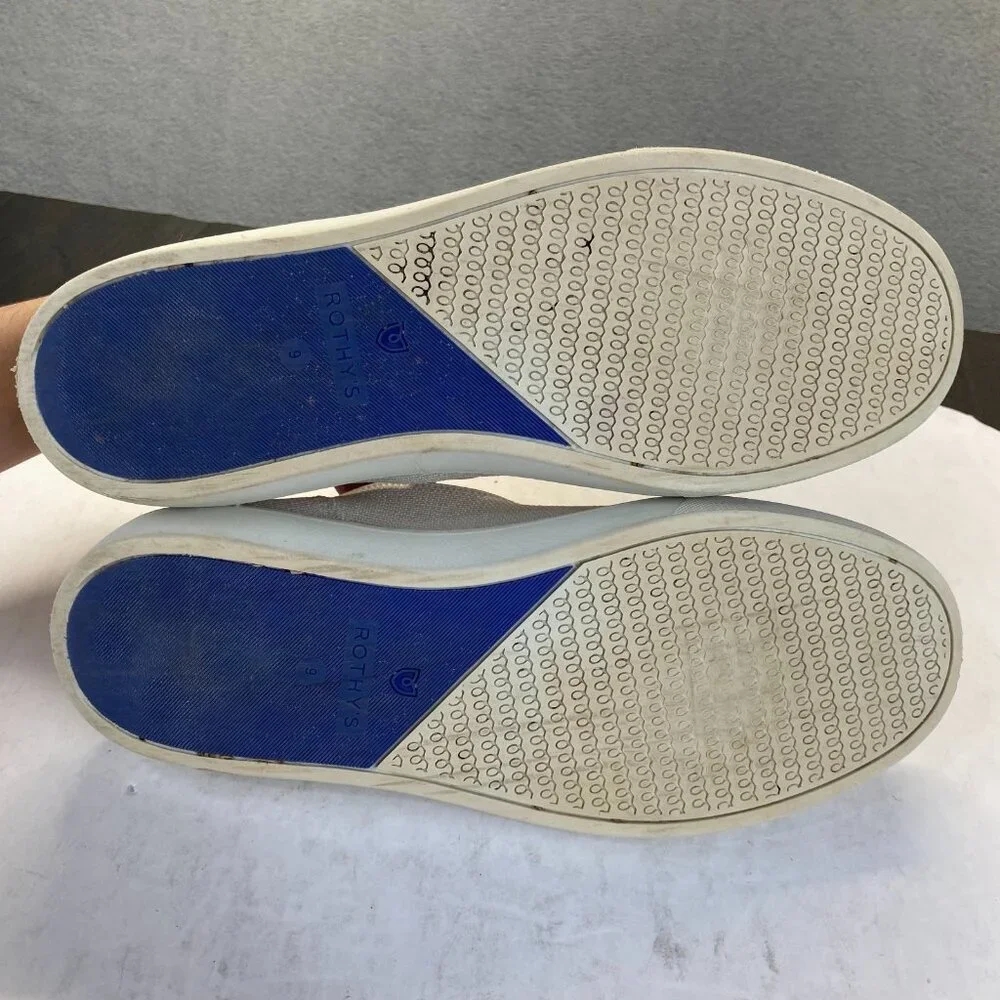 Rothy's The‎ Original Slip On Women's Sneakers, Size 9, Low Top, Flat,Tan,Preppy